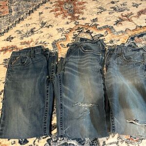 Lot of 3 Ariat Men's Relaxed Fit Blue Jeans 33/32